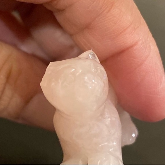 Beautiful Chinese Rose Pink Jade Cats Figurine Set - Picture 7 of 12